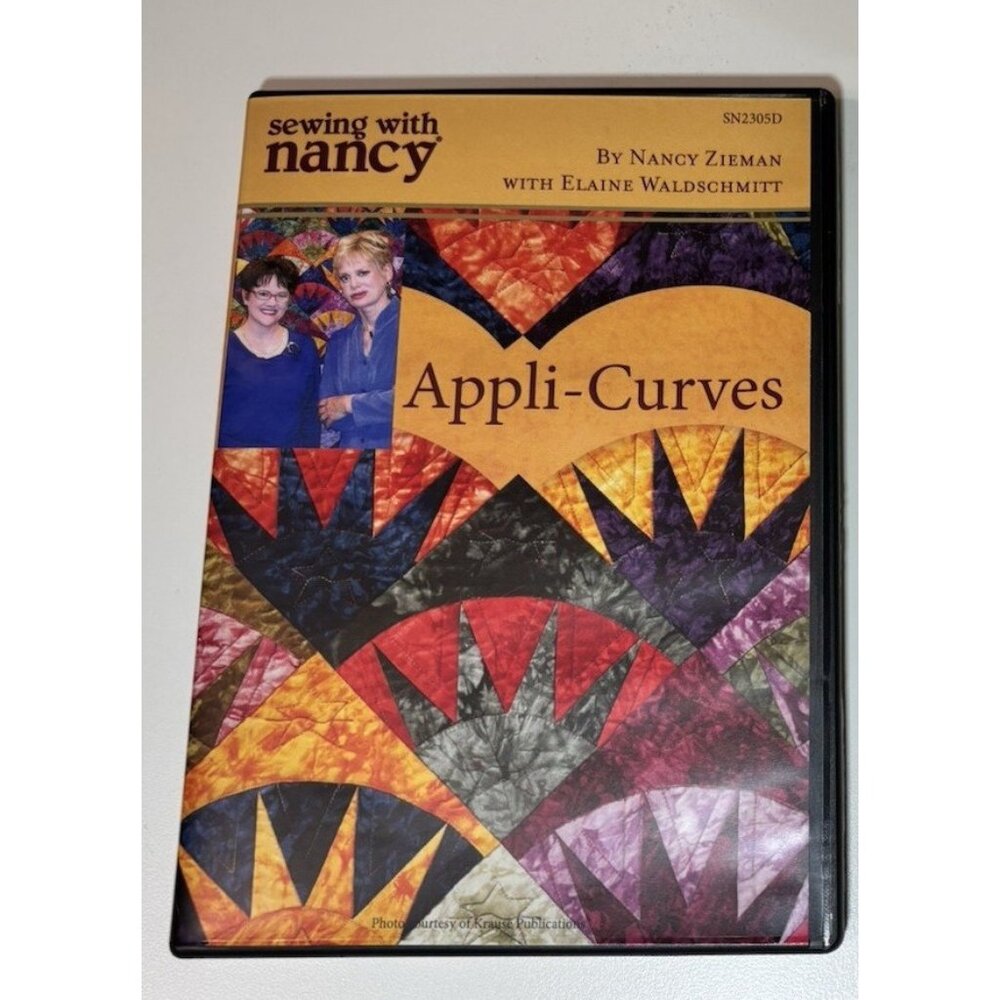 Sewing With Nancy Appli-Curves DVD W/Elaine Waldschmitt Quilt Designs